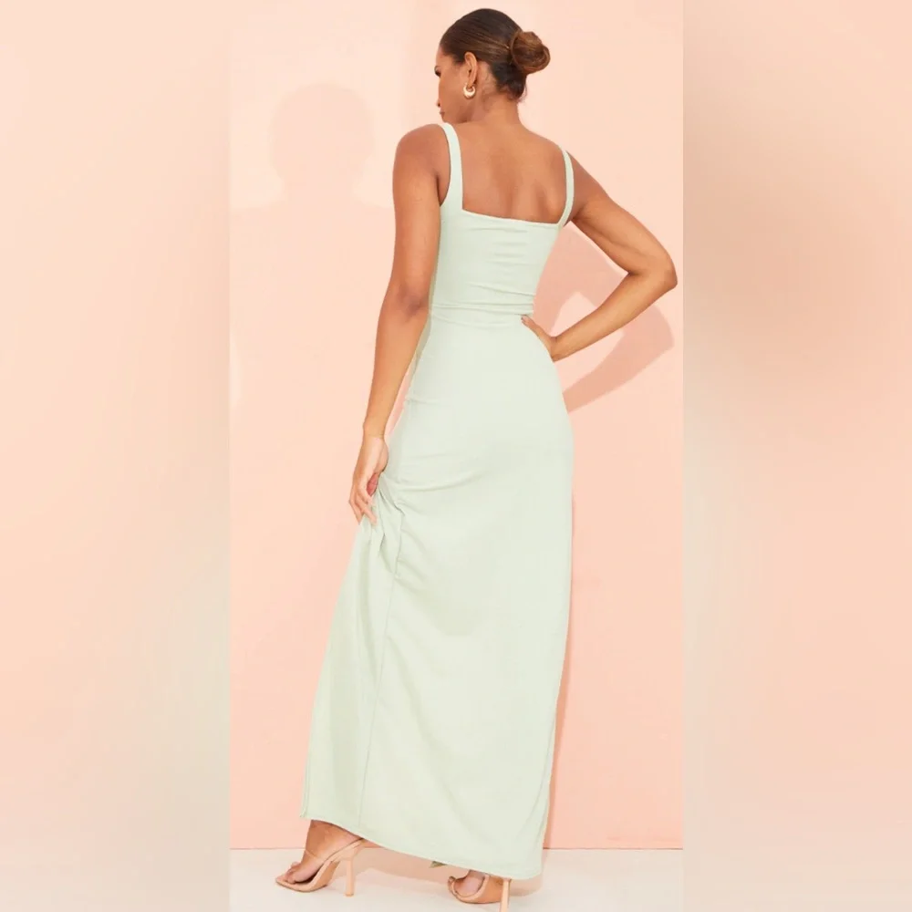 Pretty Little Things Straight Neck Maxi Dress - Picture 3 of 10